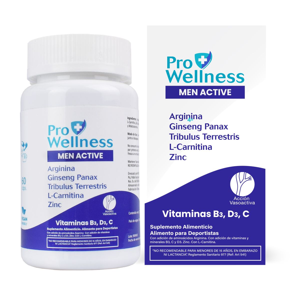 BIO SWISS LAB - PRO WELLNESS MEN ACTIVE CAJA 60 CAPSULAS