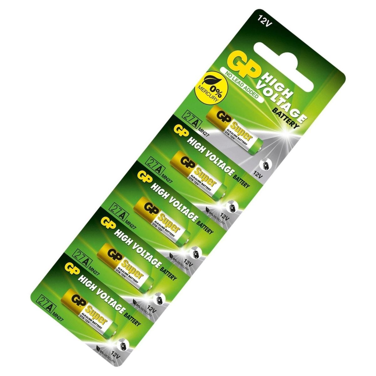 GENERICO - Pack 5 Pilas GP 27A Lr27 Alcalina Blister