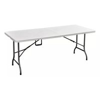 Mesa Plegable Tipo Maleta 180cm X 75cm Multiuso Color Blanco