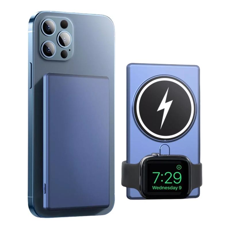 GENERICO - Cargador Inalámbrico Magsafe 3en1 Para iPhone / 5000 Mah