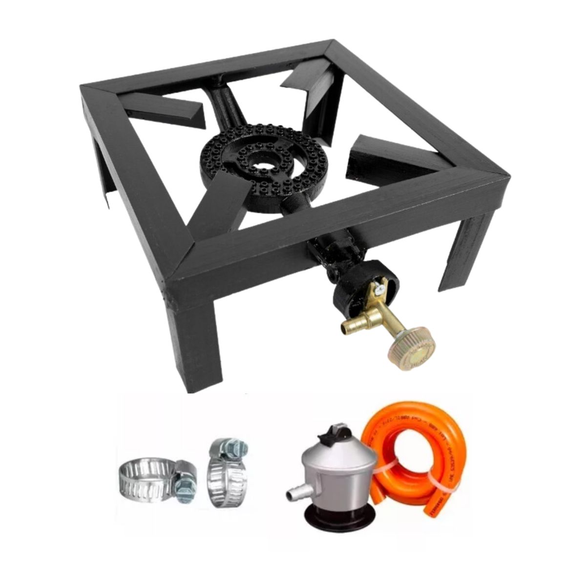 LINE - Cocina Fogon 1Plato Gas Licuado Cocinilla Camping Hogar +KIT