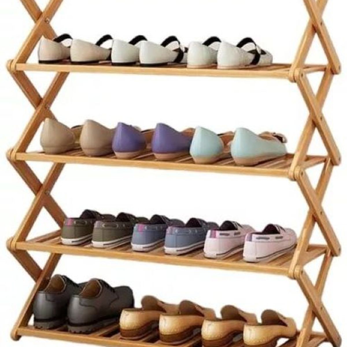 GENERICO - Zapatero Armable De Madera 5 Pisos 70cmx76cm