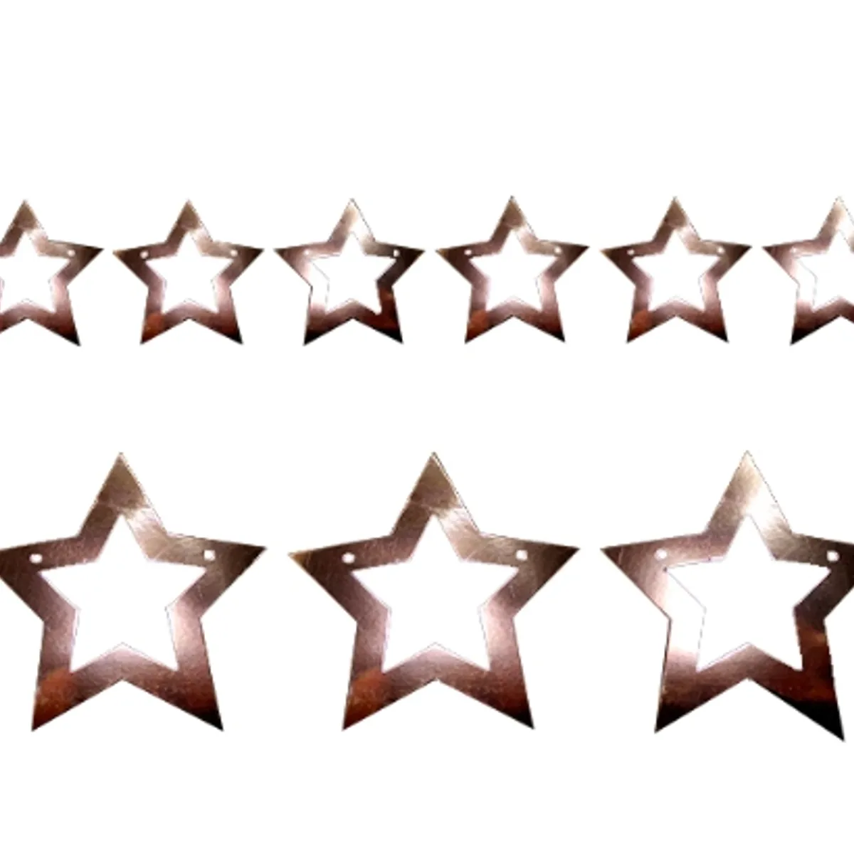 GENERICO - Guirnalda Estrella Rose Gold 3m Doble  X 1 Uni