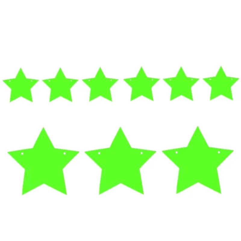 GENERICO - Guirnalda Estrella 3m Verde Fluor X 1 Uni