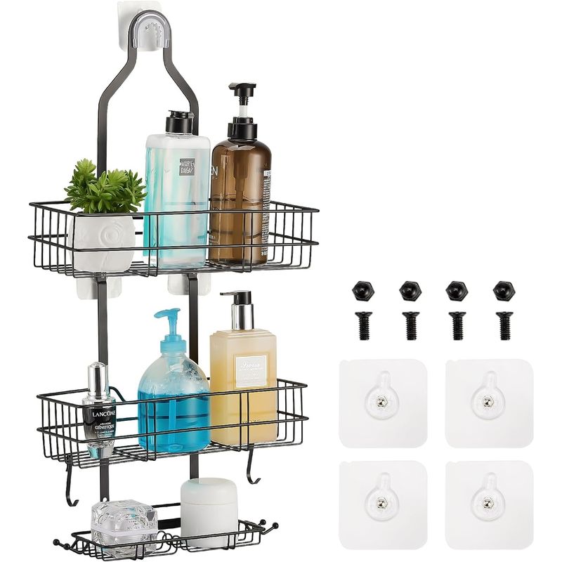 YOMYM - Organizador Ducha Accesorios Para Baño Estante Malla Multifunción