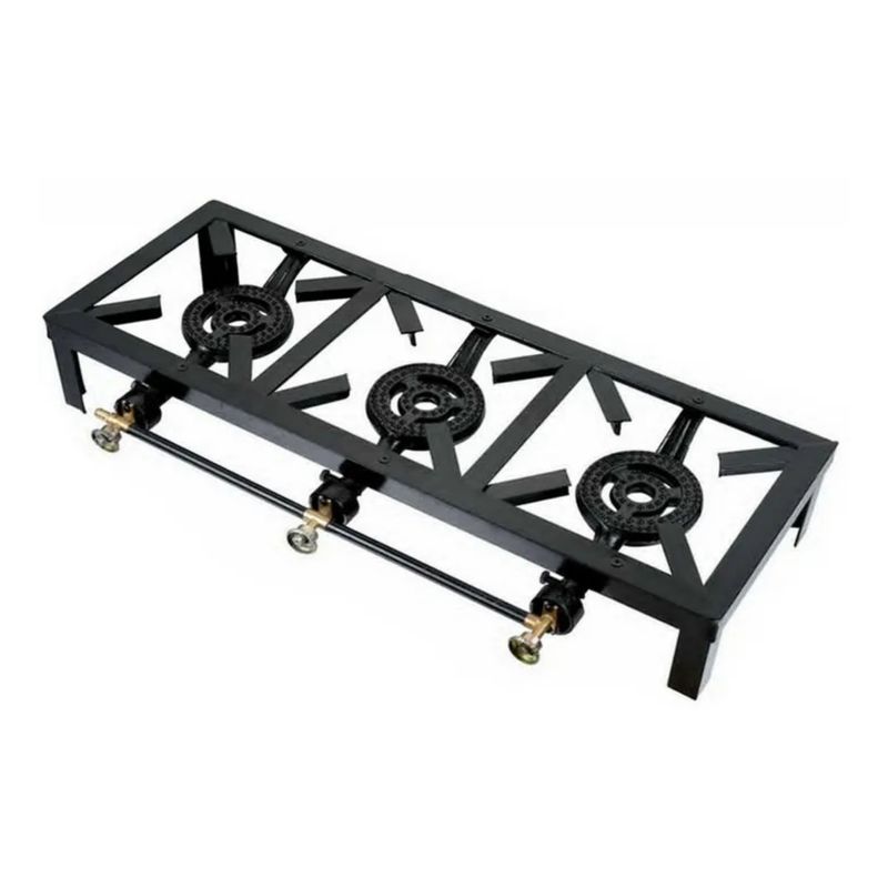 LINE - Cocina Fogón 3 Platos A Gas Licuado Cocinilla Camping Hogar