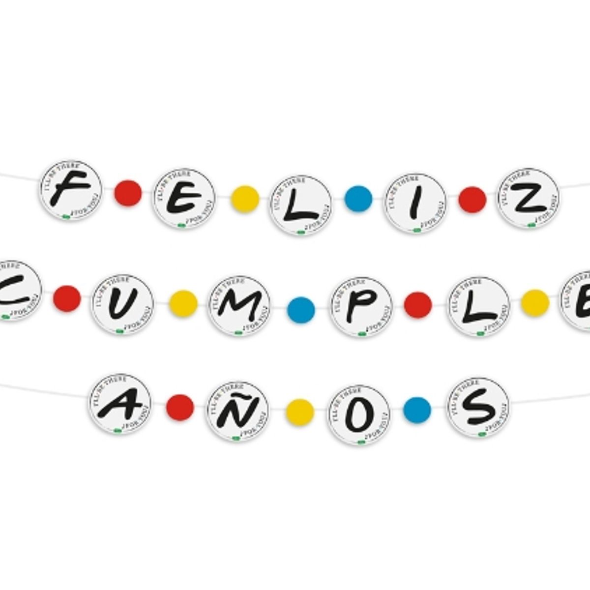 GENERICO - Guirnalda Fc Retro Friends X1 Uni