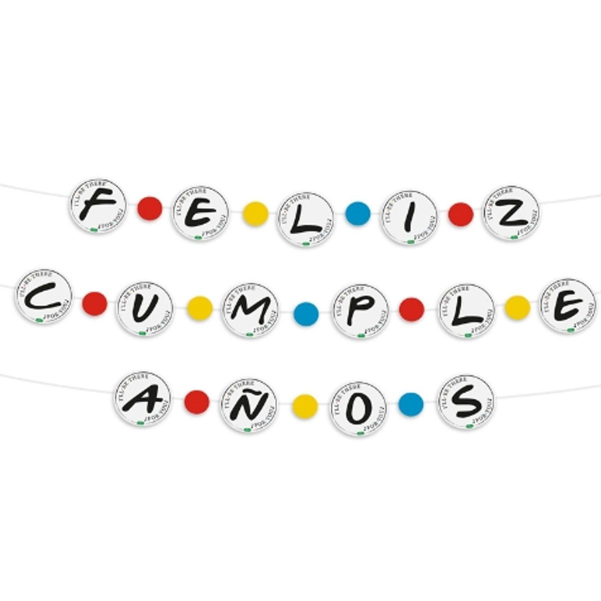 GENERICO - Guirnalda Fc Retro Friends X1 Uni