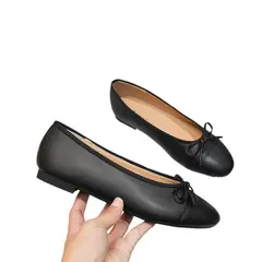 BLWOENS - Zapatillas con lazo liso para Mujer -Negro