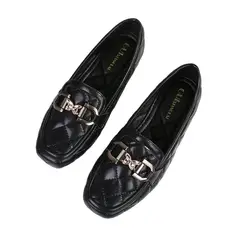 BLWOENS - Zapatillas de punta cuadrada para Mujer - Negro