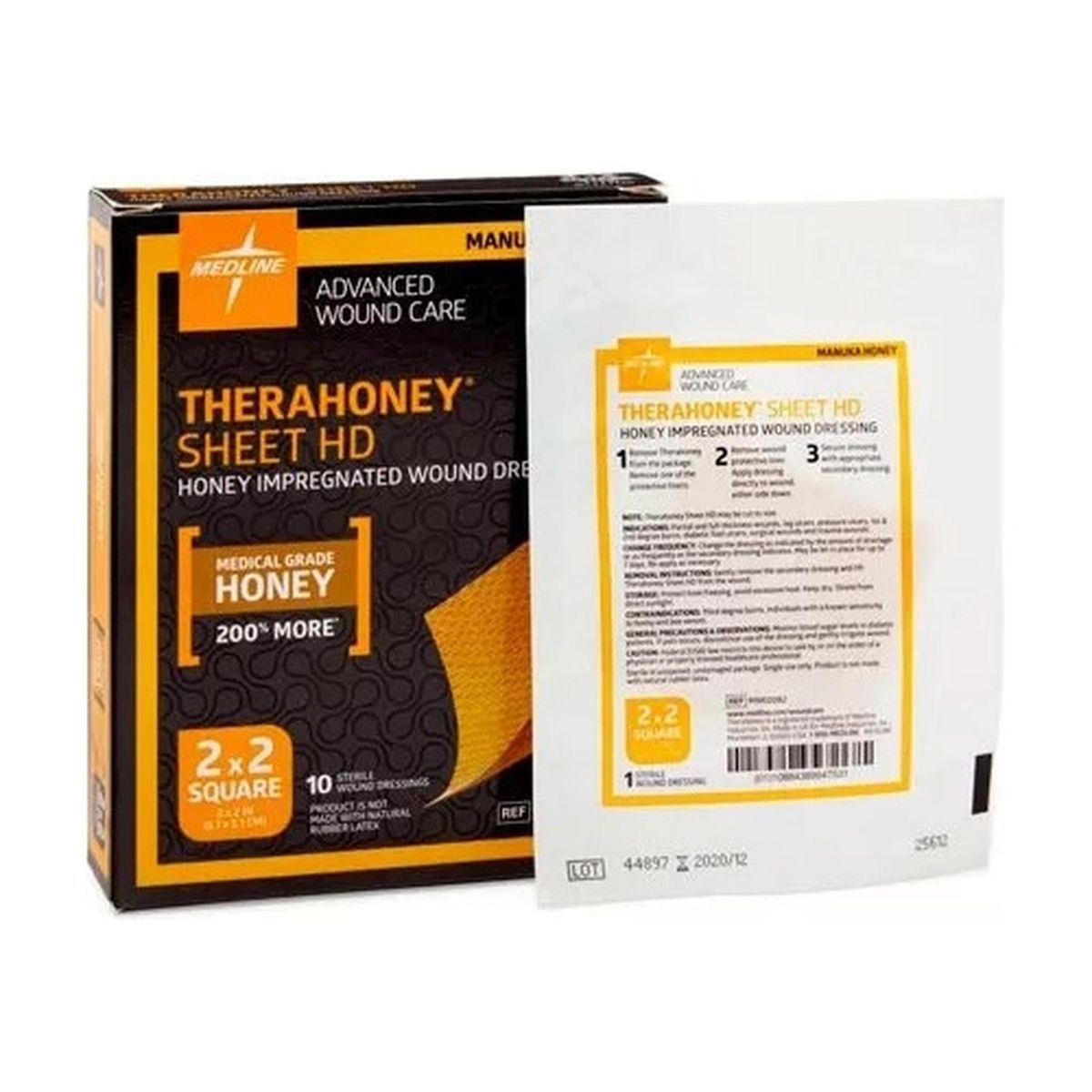 MEDLINE - Aposito De Miel Therahoney Hd Sheet 5cmx5cm Caja 10unidades