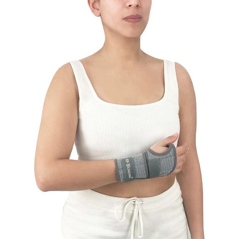 BLUNDING - Muñequera Ortopédica Ambidiestra Con Férula -electromedicina - Gris - L