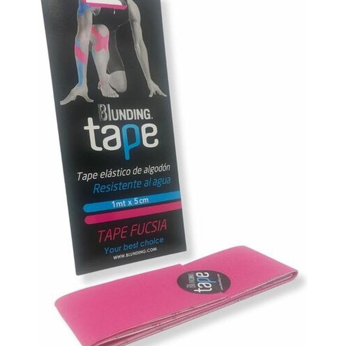 BLUNDING - Cinta Kinesiotape Venda Neuromuscular Unidad 5cmx1metro - Fucsia
