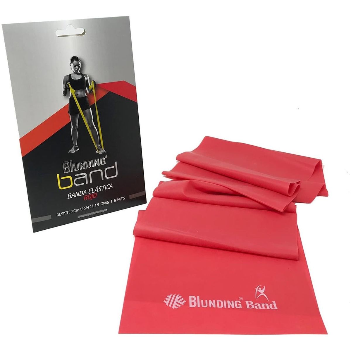 BLUNDING - Bandas De Resistencia Elasticada 1.5metros 1 Unidad - Rojo