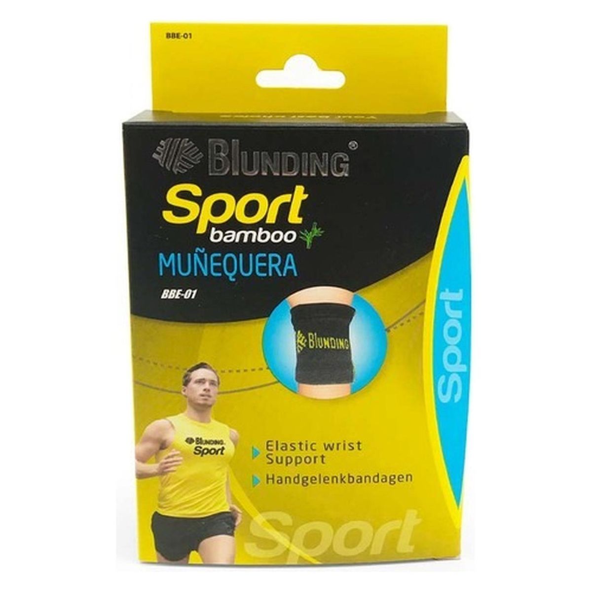BLUNDING - Muñequera Sport Bambu 1 Unidad-electromedicina - Gris - S