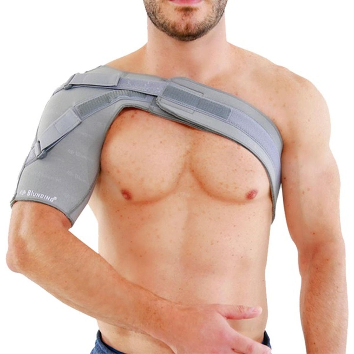 BLUNDING - Ortesis Estabilizadora De Hombro Izquierda -electromedicina - Gris - XL