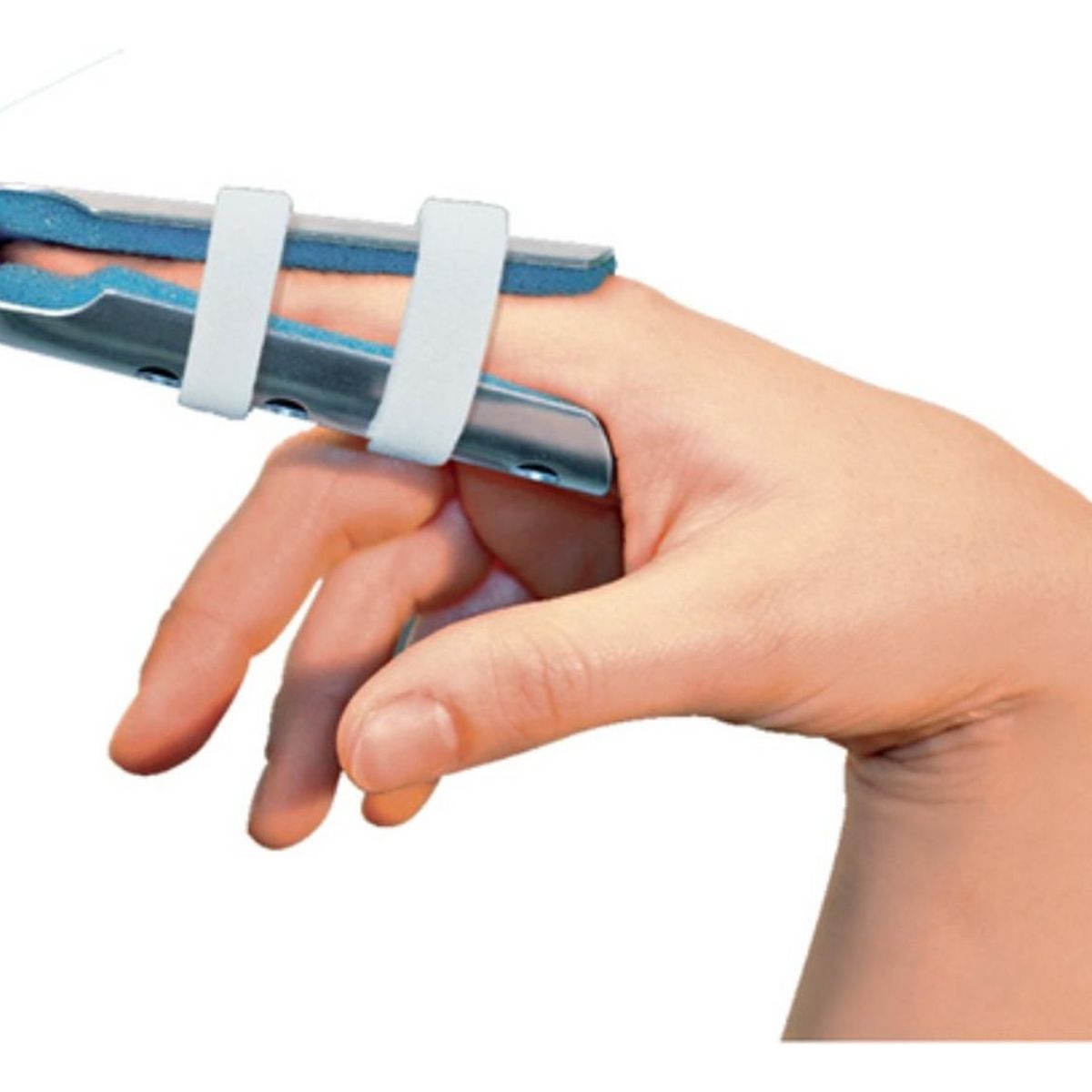 BLUNDING - Ferula De Dedo Tipo C Con Velcro-electromedicina - Celeste - L