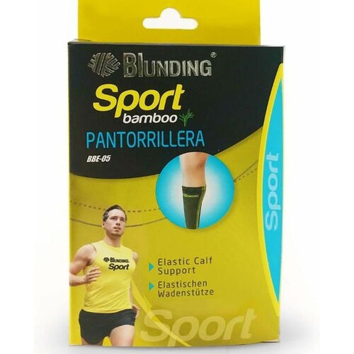 BLUNDING - Pantorrillera Sport Bambu 1 Unidad-electromedicina - Gris - XL