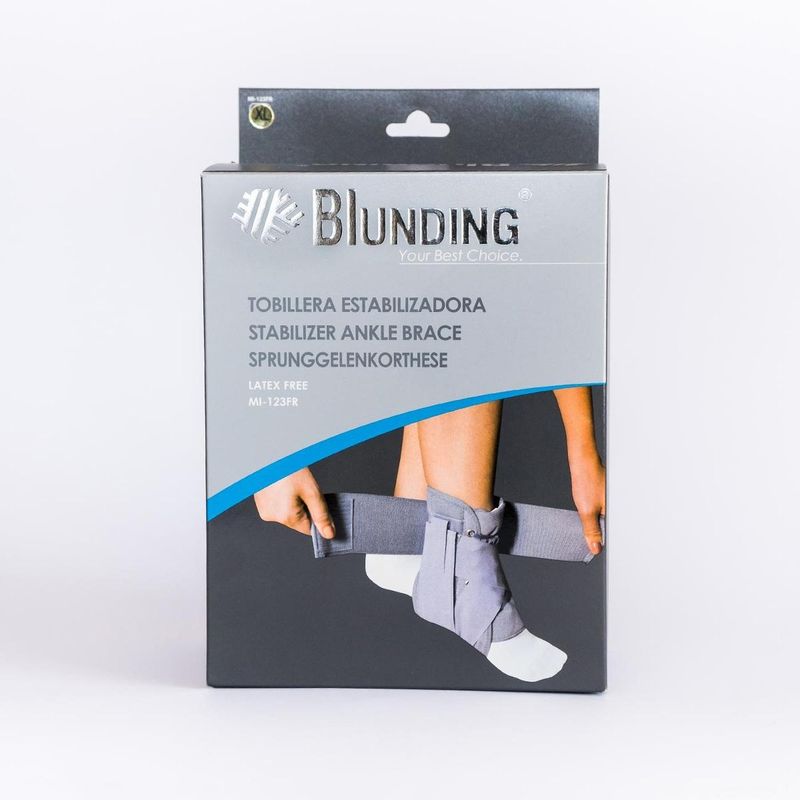 BLUNDING - Tobillera Estabilizadora Con Barras Laterales-electromedicin - Gris - S