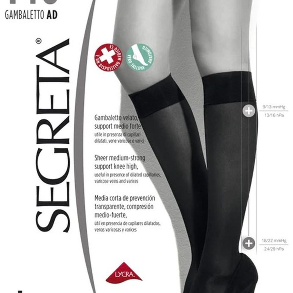 IBICI - Mini Media Gambaletto Segreta Con Compresión 18/22mmhg - Piel - L