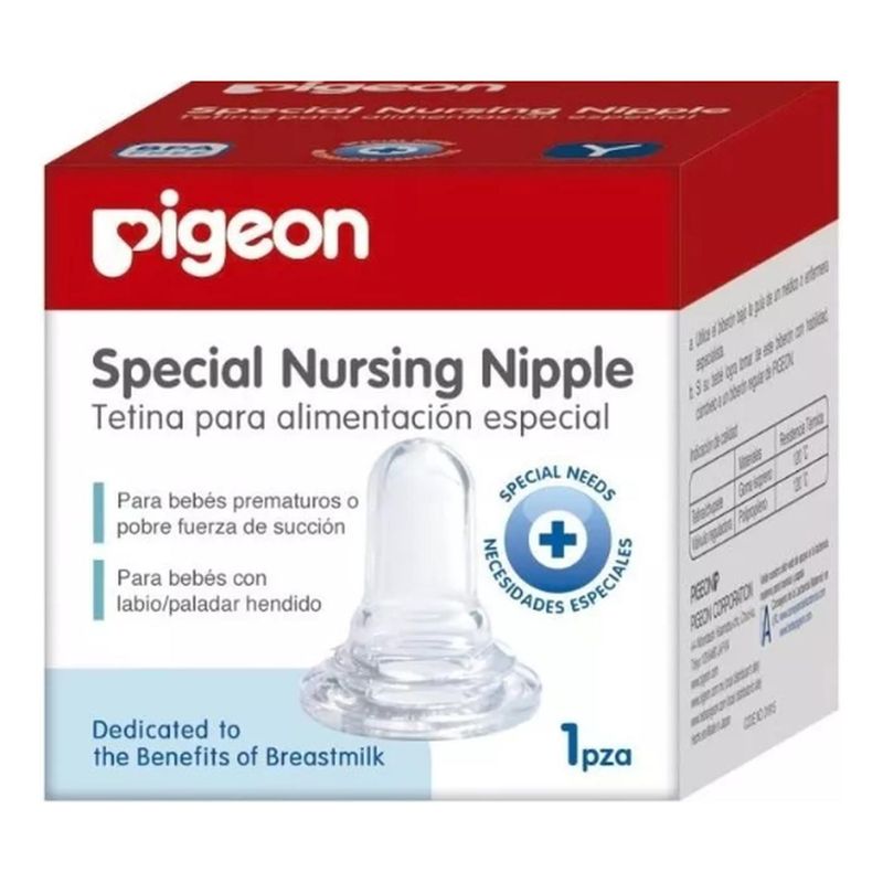 PIGEON - Chupete Para Paladar Hendido Labio Leporino -electromedicina - Blanco - S