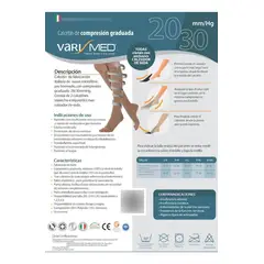VARIMED - Gambaletto Compresión Graduada 2030mmhg Punta Abier - Marron claro - XXL-6