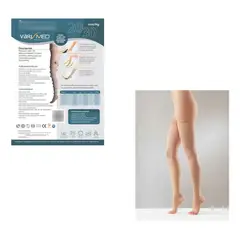 VARIMED - Panty Compresión Graduada 20/30mmhg Punta Abierta - Marron claro - S