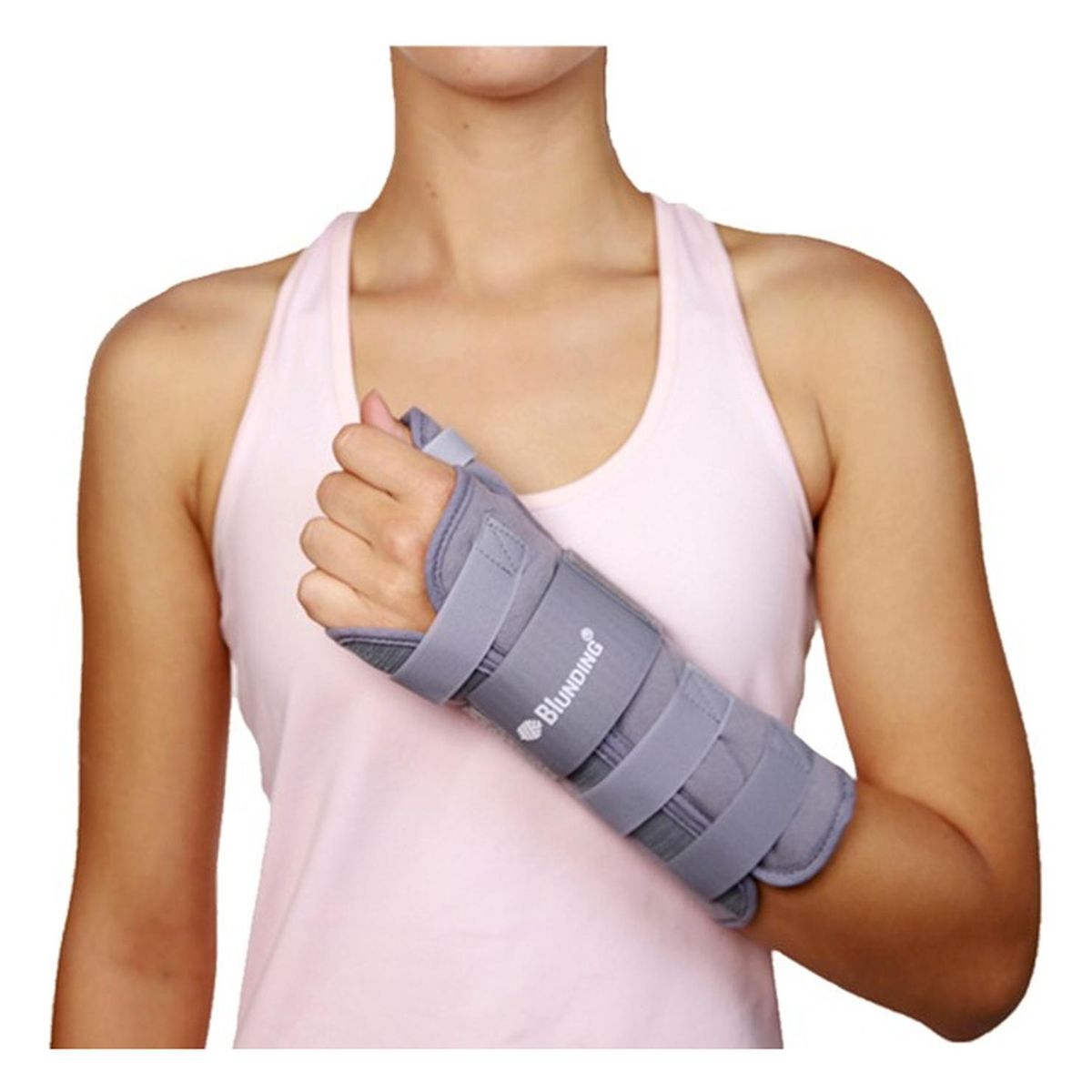 BLUNDING - Ortesis De Muñeca Con Dedo Pulgar Derecha Gris - XS