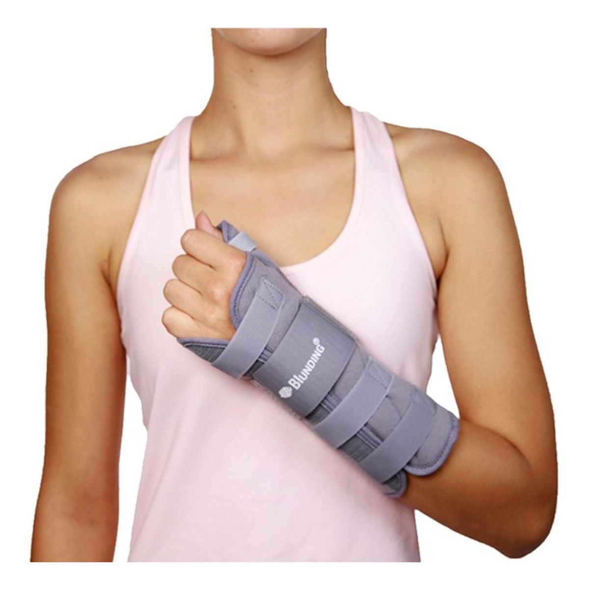 BLUNDING - Ortesis De Muñeca Con Dedo Pulgar Derecha Gris - XS