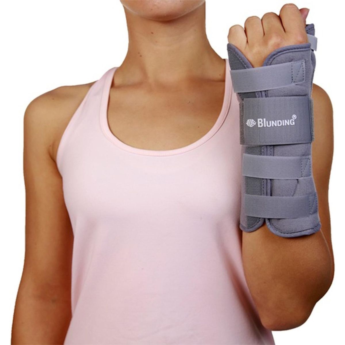 BLUNDING - Ortesis De Muñeca Con Dedo Pulgar Derecha Gris - XS