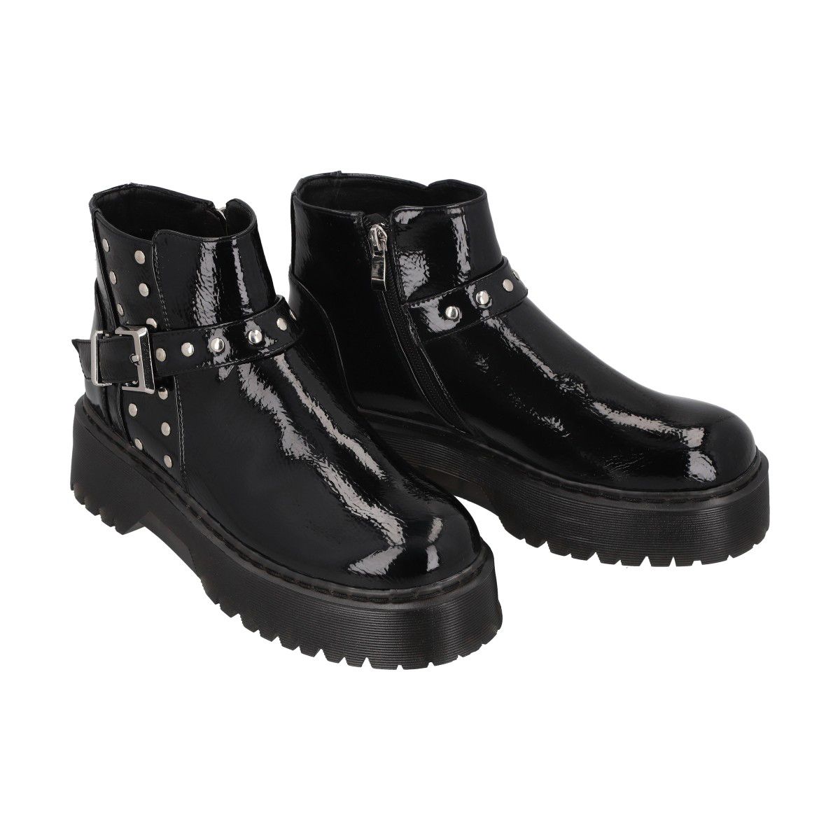 POLICE - Botin Casual Mujer Negro Plataforma Rob 53  Police