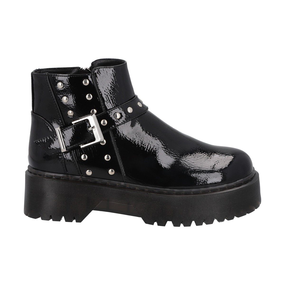 POLICE - Botin Casual Mujer Negro Plataforma Rob 53  Police