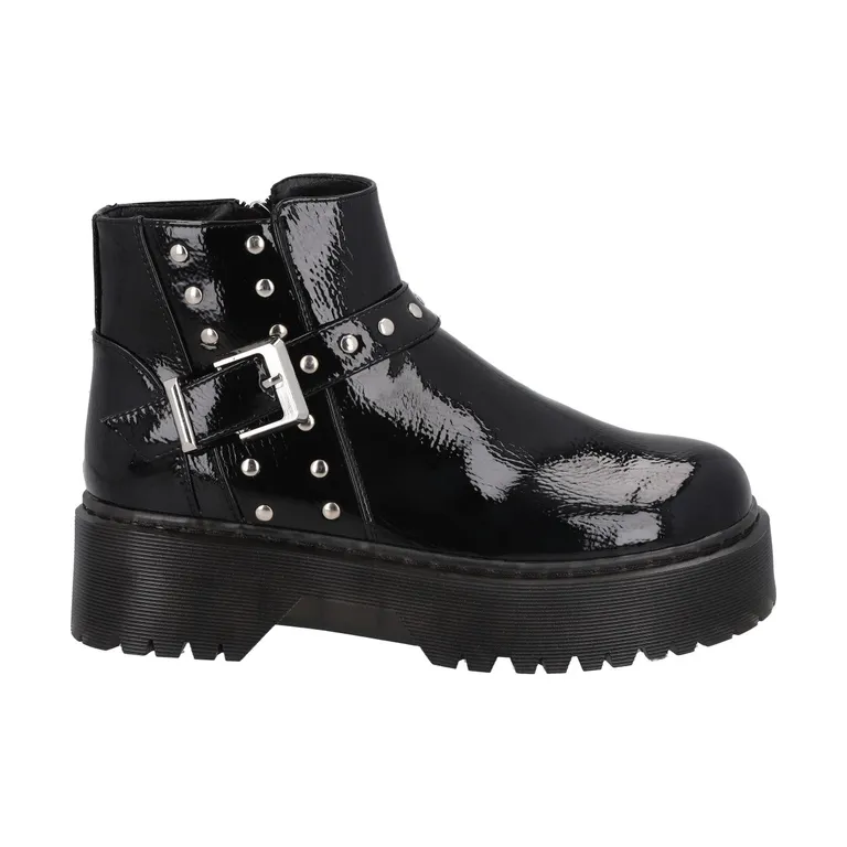 Botin Casual Mujer Negro Plataforma Rob 53