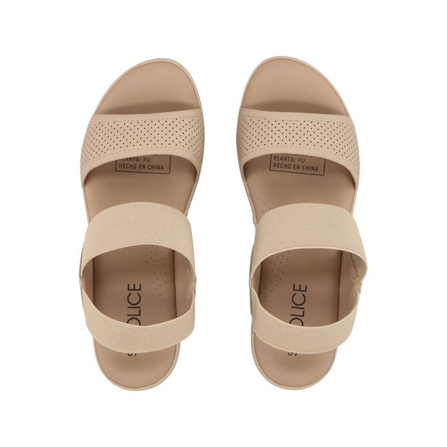 POLICE - Sandalia Mujer Beige Plataforma Sydney Police