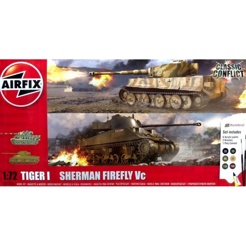GENERICO - AIRFIX 50186 1-72 CLASSIC CONFLICT TIGER I AND SHERMAN