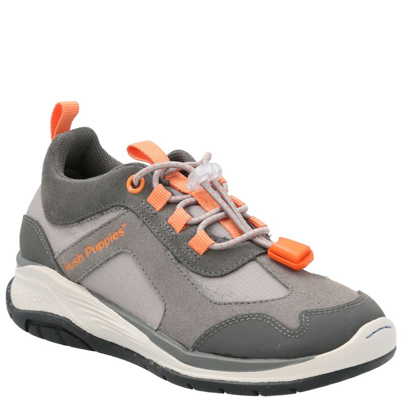 HUSH PUPPIES - Zapatilla Cuero Niño Fastland Café HUSH PUPPIES