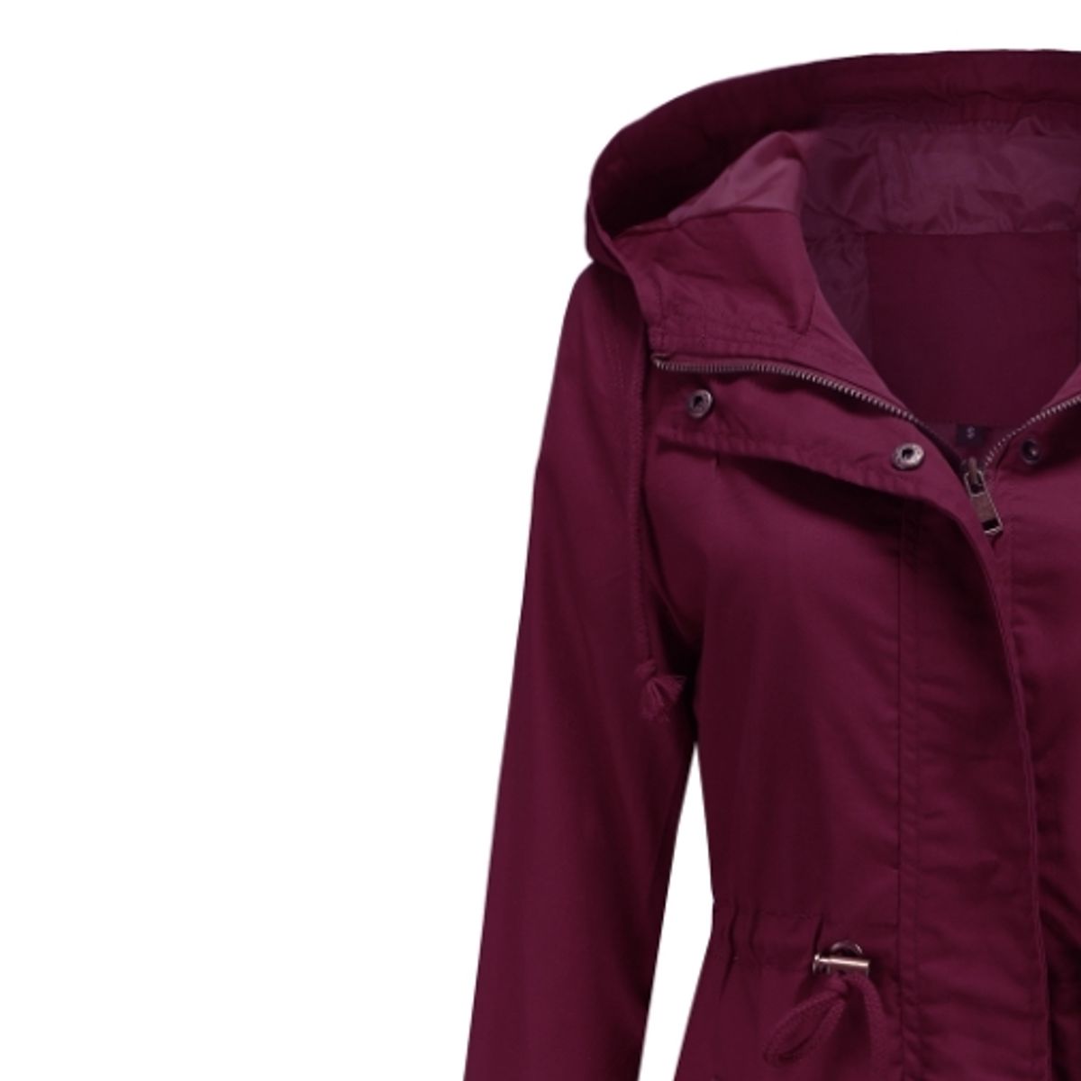 BLWOENS - Chaqueta con cuello alto para mujer -Rojo