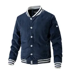 BLWOENS - Chaqueta con botones para hombres -Azul