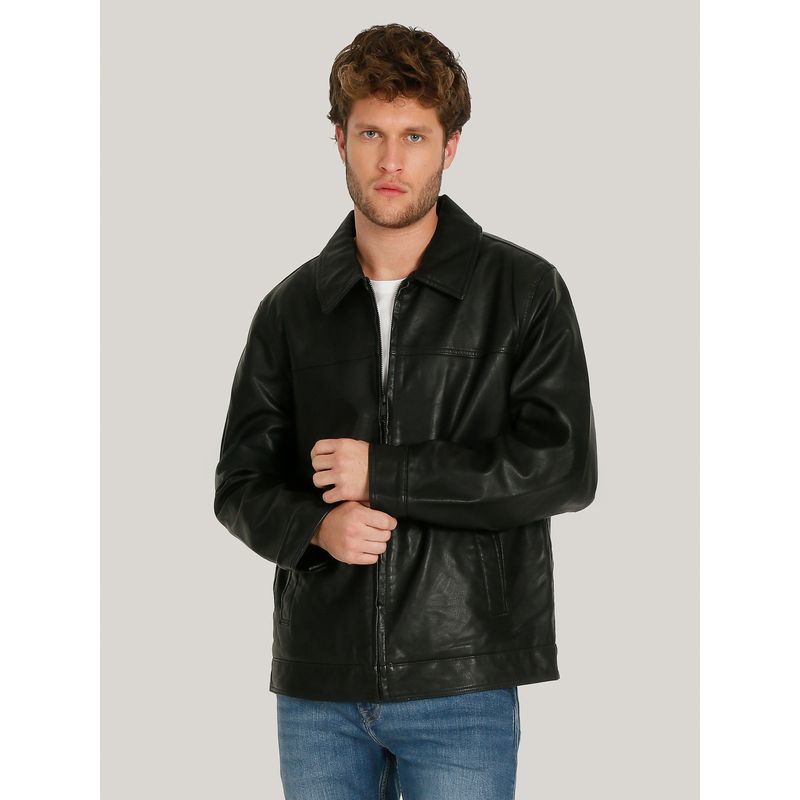 TOMMY HILFIGER - CHAQUETA CLASSICS IMITACIÓN CUERO NEGRO TOMMY HILFIGER