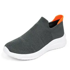 BLWOENS - Zapatillas elasticadas para Mujer-gris
