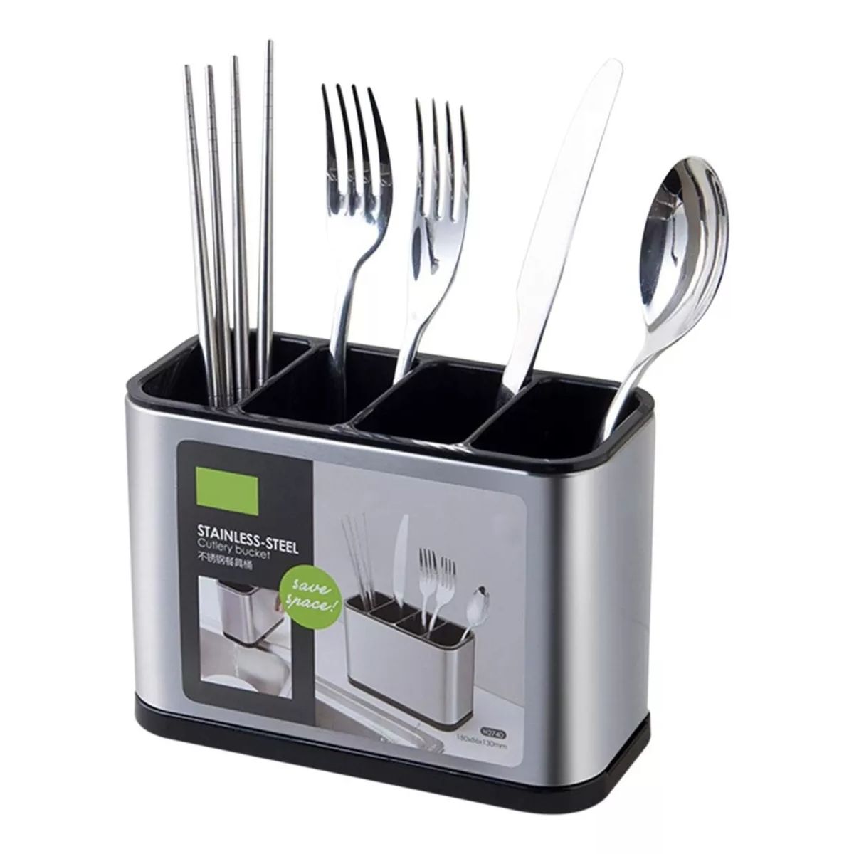 GENERICO - Organizador Escurridor Metalico Para Cubiertos Menaje Cocina.