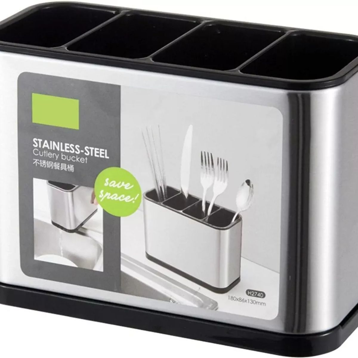 GENERICO - Organizador Escurridor Metalico Para Cubiertos Menaje Cocina.