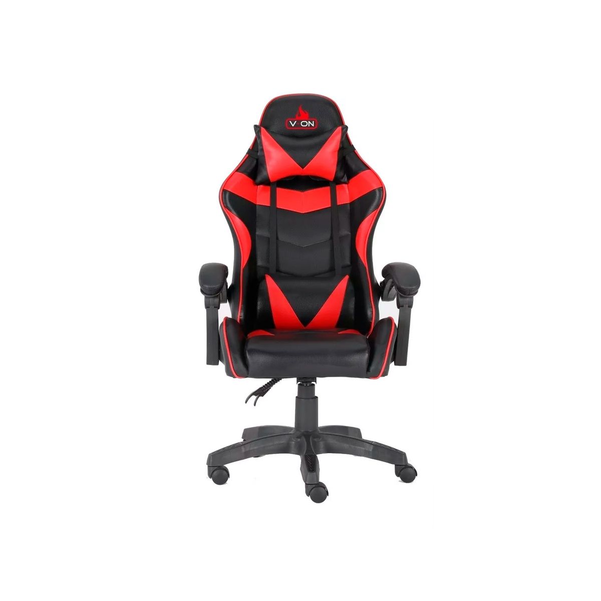 GENERICO - Silla de escritorio Vonchairs Legion gamer ergonómica roja con tapizad