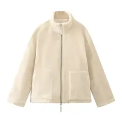 BLWOENS - Chaqueta oversize sin gorro para mujer -Blanco