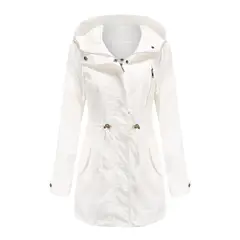 BLWOENS - Abrigo con cuello alto para mujer -Blanco