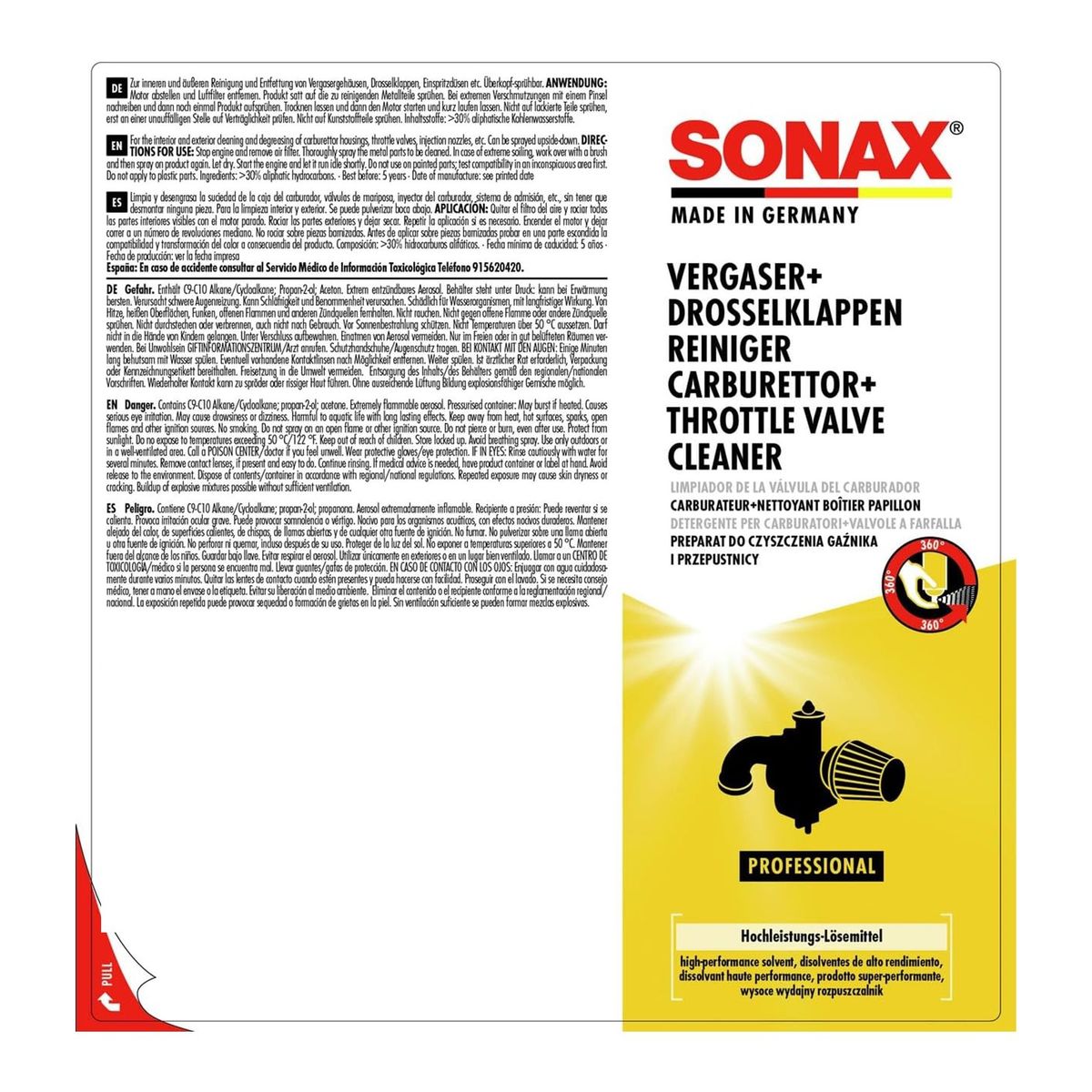 SONAX - Limpiador de Inyectores Carburadores SONAX Profesional 400ml
