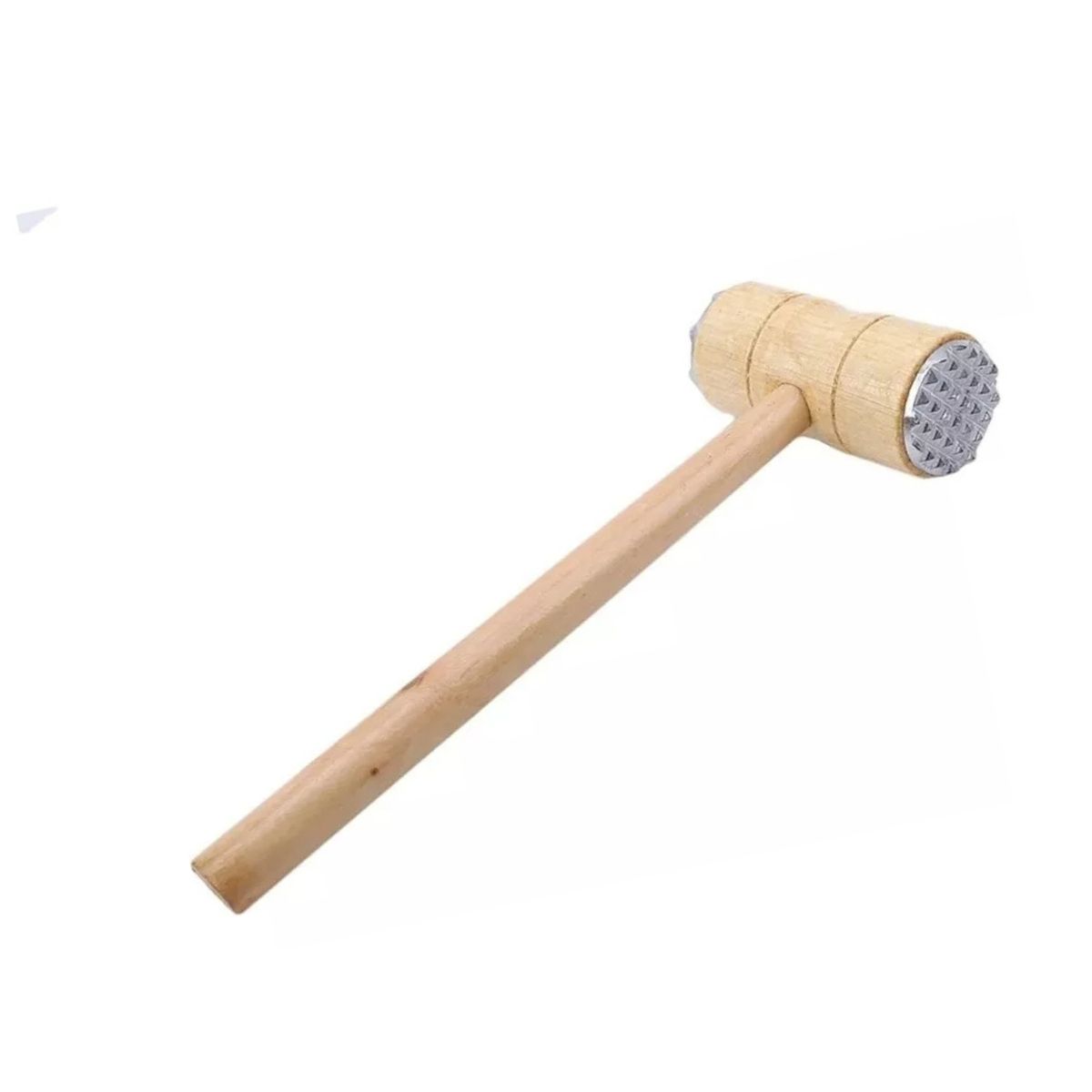 GENERICO - Martillo Ablandador De Carne Doble Cara Mango Madera Cocina