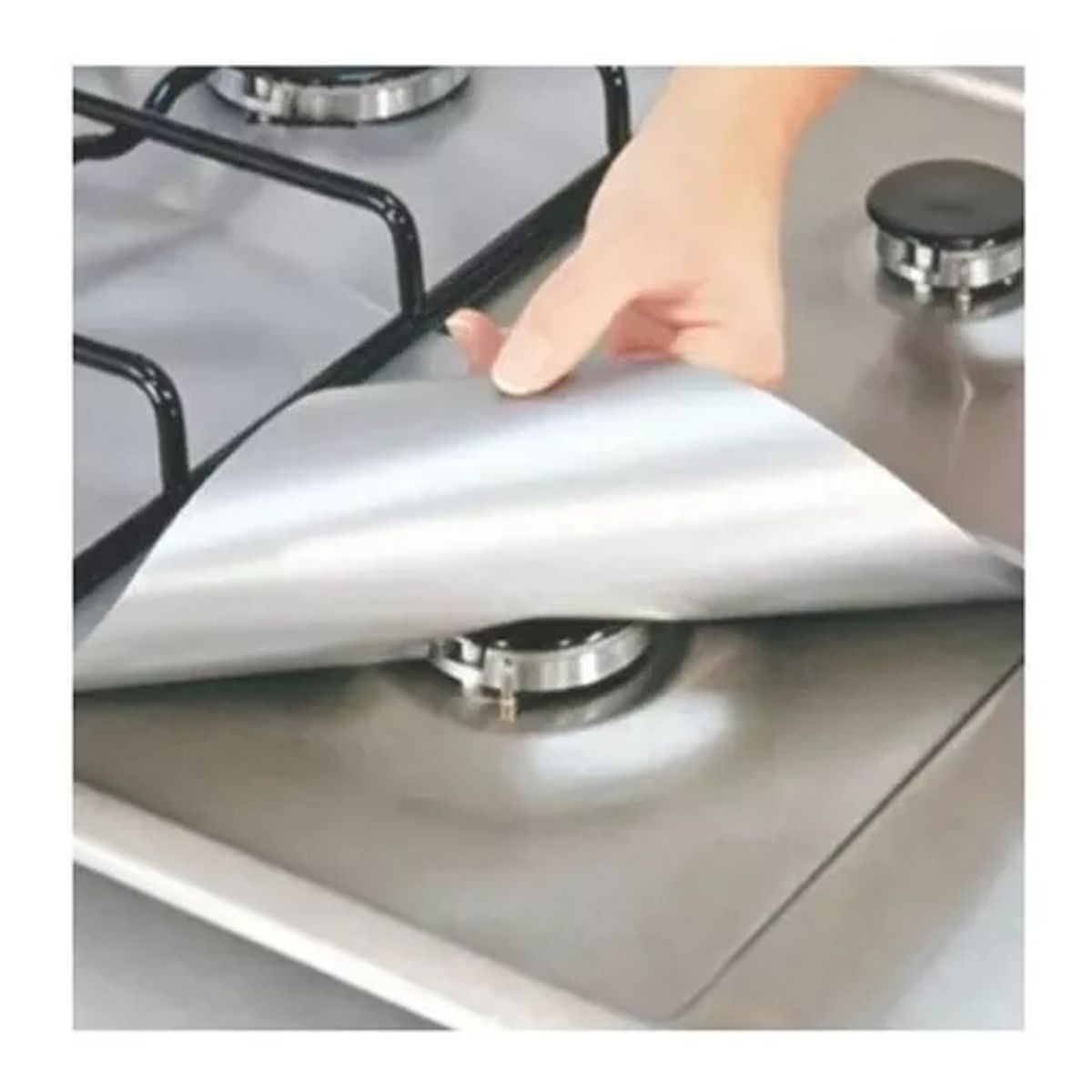GENERICO - Set 12 Laminas Protectoras 27cm Cocina Aluminio Desechables.