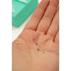 ELBAULDEJUMA - Pack 2 Piercing Nostril S Zirconia Titanio Astm F136 20g