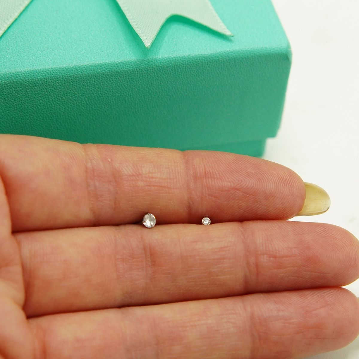 ELBAULDEJUMA - Pack 2 Piercing Nostril S Zirconia Titanio Astm F136 20g